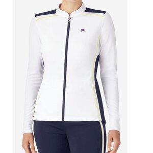 NWT FILA Tennis Alley Track Jacket - White/Fila Navy